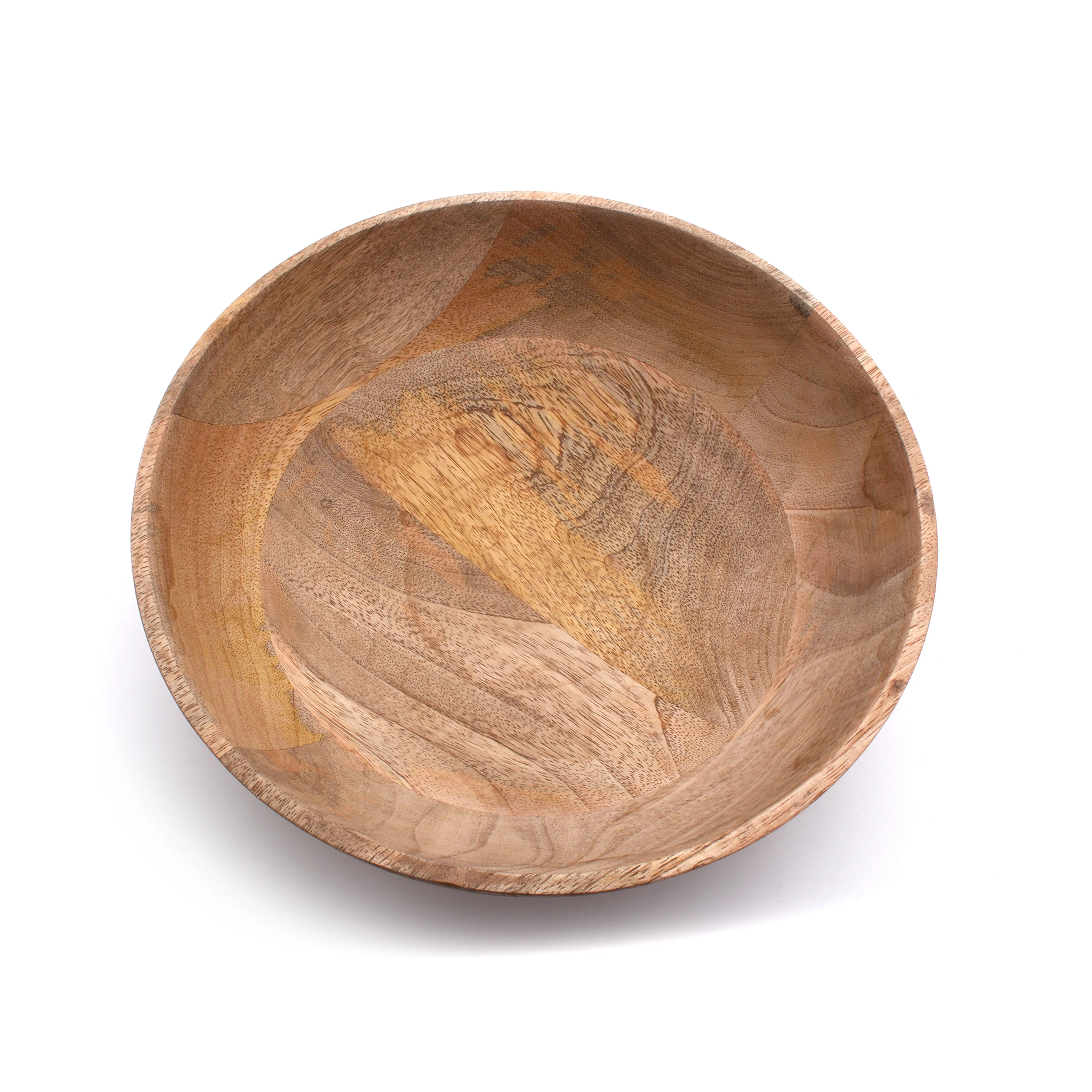 Personalized Acacia Wooden Serving Bowl Round Shape Salad Snacks Breakfast Serving Bowl Creative Fancy Acacia Wooden Bowl