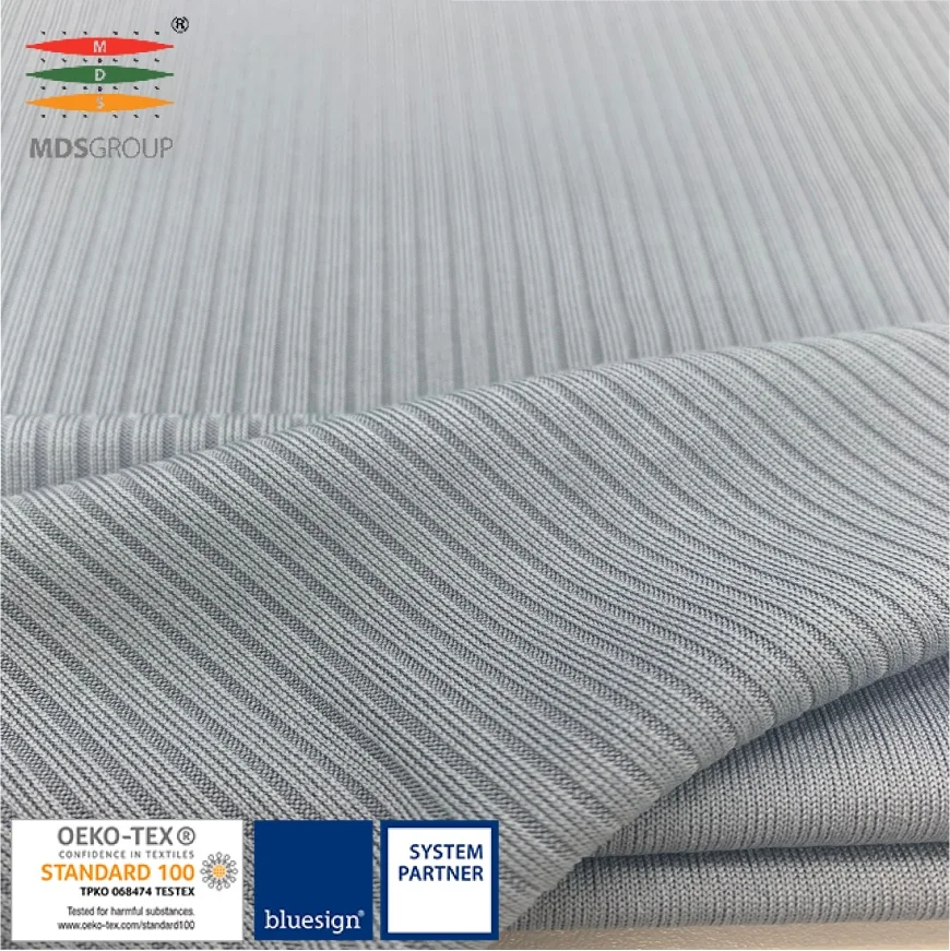 
LIFE WEAR/CASUAL/SPORTSWEAR SHELL FABRIC 92% MICRO POLYESTER, 8% SPANDEX STRETCH CIRCULAR KNIT HYDROPHILIC 4 X 2 DROP NEEDLE RIB 