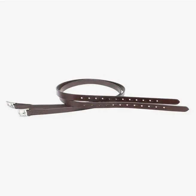 high quality soft leather deluxe stirrups leathers customized design adjustable solid stainless steel buckles for horse racing