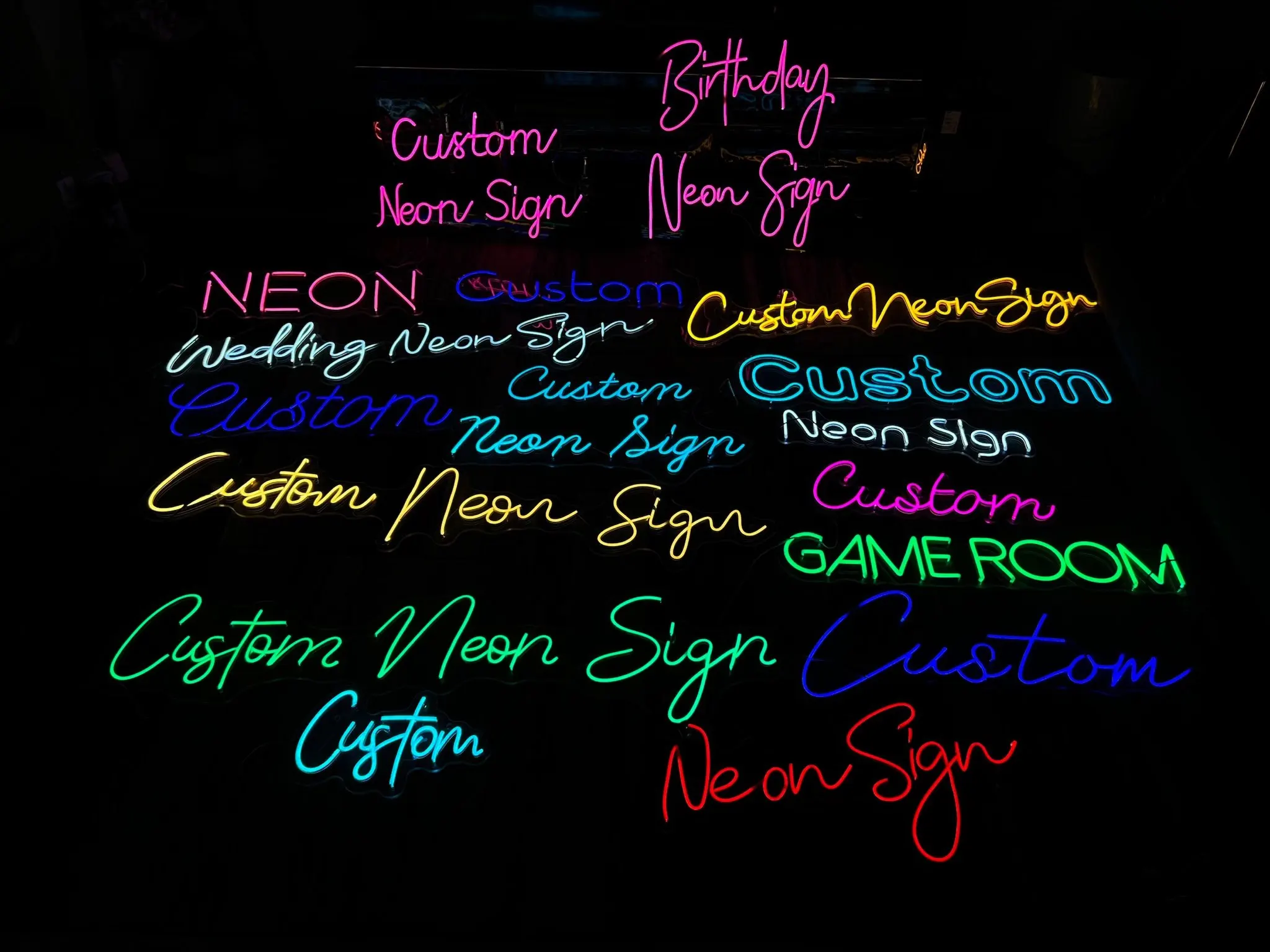 Neon Signs Custom LED Flex Personalized Lights Indoor Outdoor Use Waterproofing Ad-on For Weddings And Events ns-atmosphere