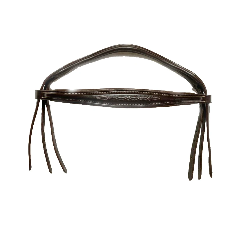 Анатомическая Корона коричневая полностью зернистая кожа уздечка для лошадей с кривошипом квадратная приподнятая необычной строчкой демонстрации