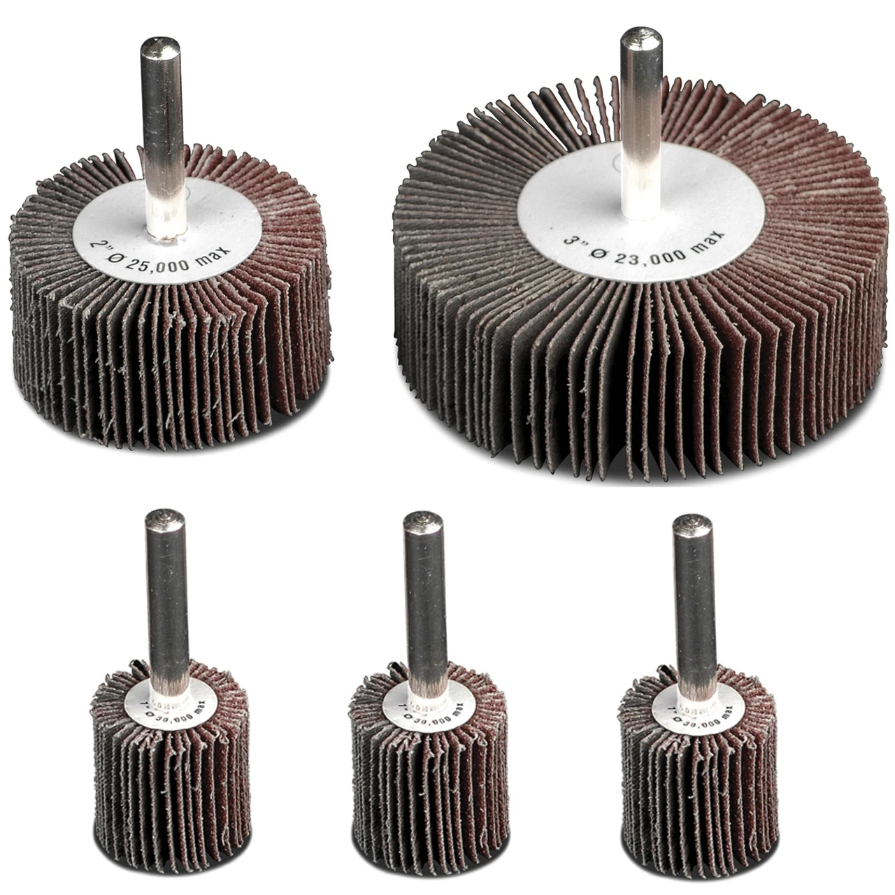 60/80/120/240 Grits Abrasive Flap Wheel Sander 1/4 in Shank Mounted Flap Wheels Sanding Flap Wheel