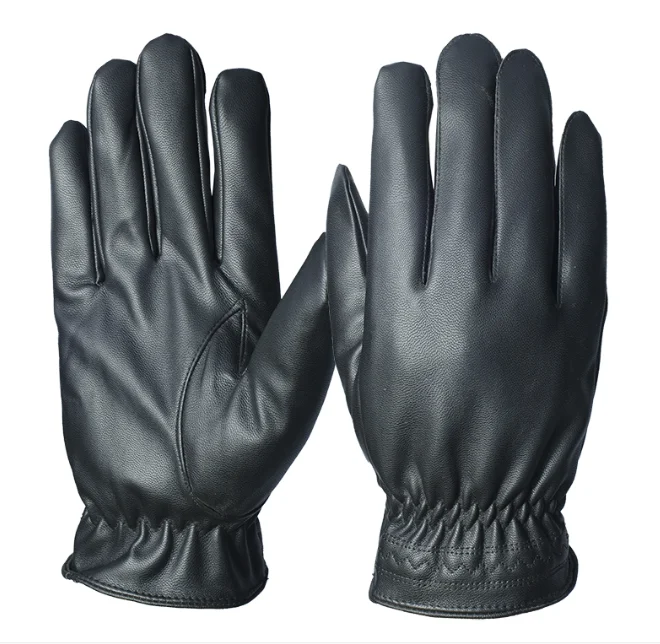 Короткие мужские кожаные перчатки для вождения автомобиля из коровьей кожи
