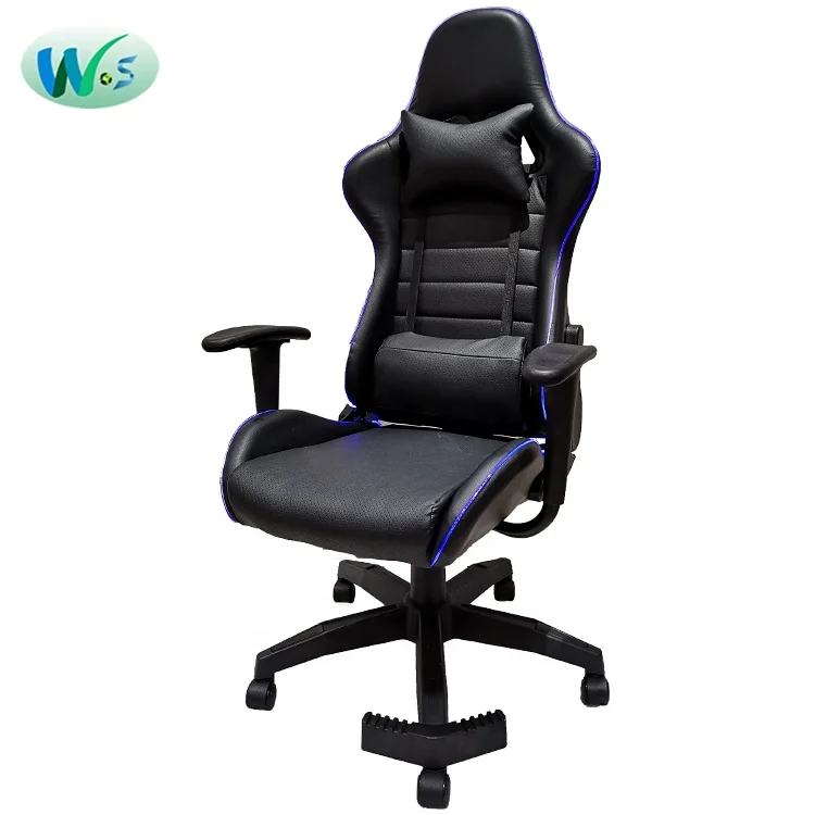 WSD1005C  LED light Best Ergonomic OEM ODM Computer PC Game Gamer Racing Silla Leather Gaming Office Chair for gamer