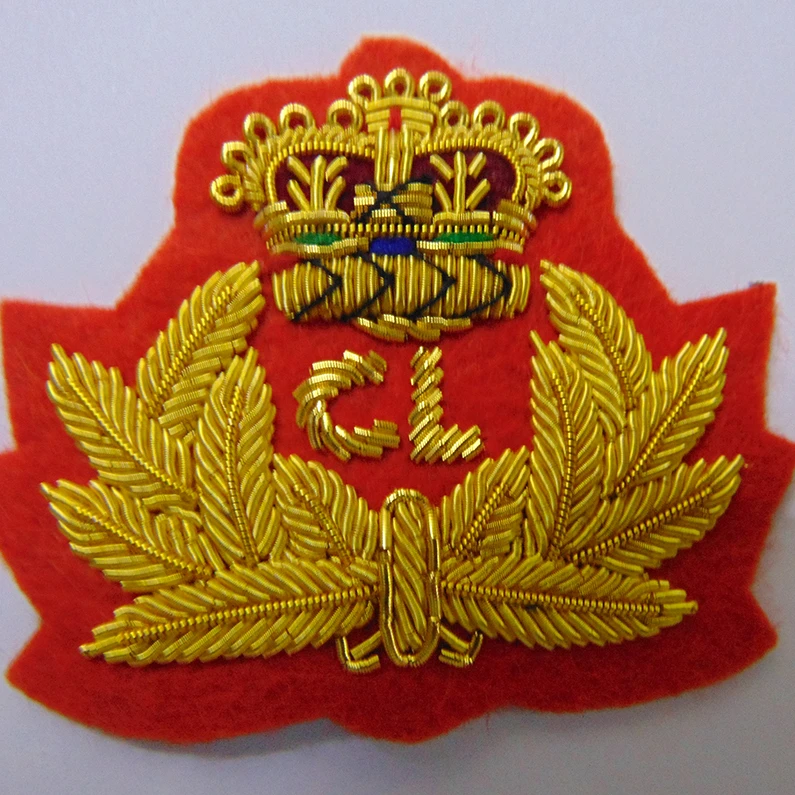 Embroidered wire Bullion Blazer Badges  pocket Crest Patches