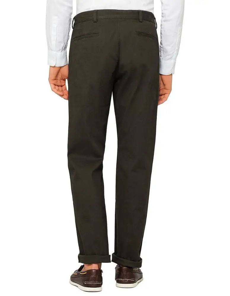 Custom OEM ODM brand casual trousers classic 100% cotton twill soft light slim fit straight men dress chino khaki trousers pants