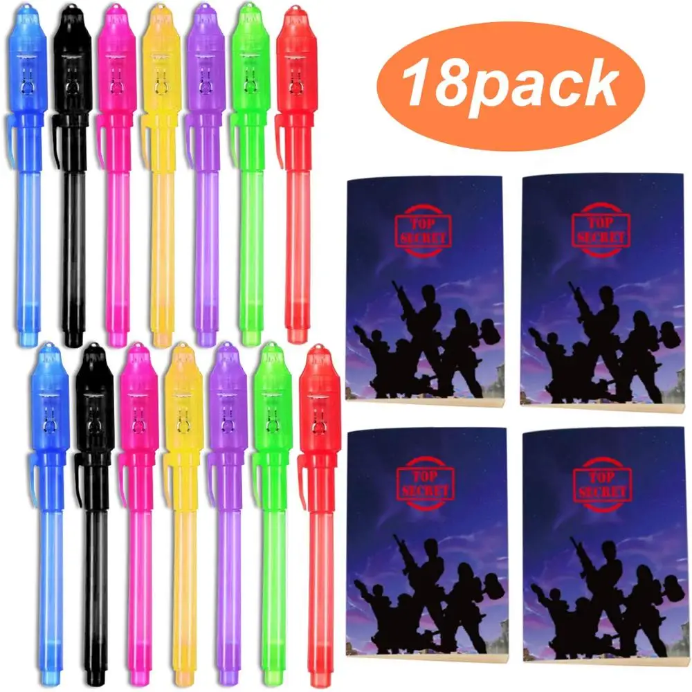Невидимая исчезающая чернильная ручка маркер секретный шпионский писатель сообщения с УФ-светом Веселая активность для детей сувениры идеи подарки и