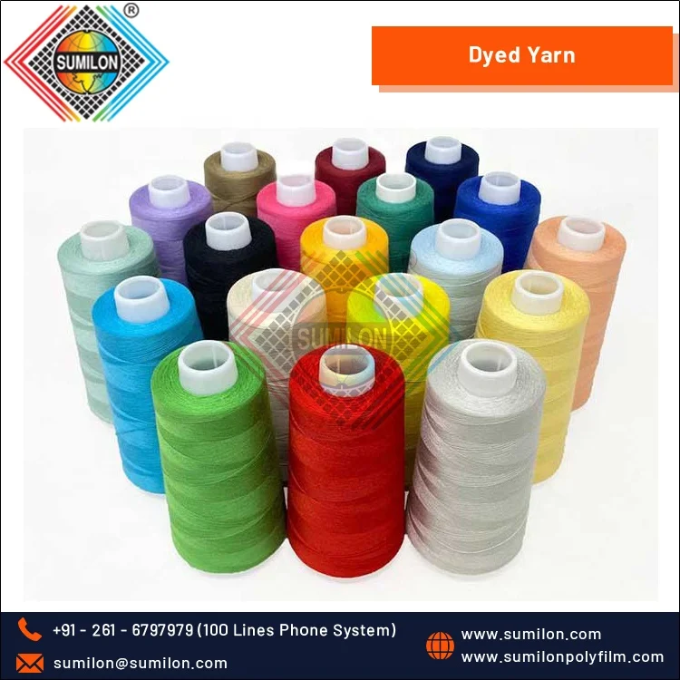 Нить 100% вискоза окрашенная пряжа витая вышивка искусственный шелк 120*2 модная для плетения по конкурентоспособной цене SUMILON Gujarat Индия