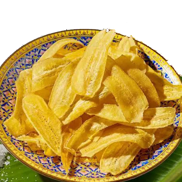 Thai Snack Crispy Banana Chips Salted Yellow Color Sweet Taste Normal Origin Type Organic Fresh Food Grade for Export