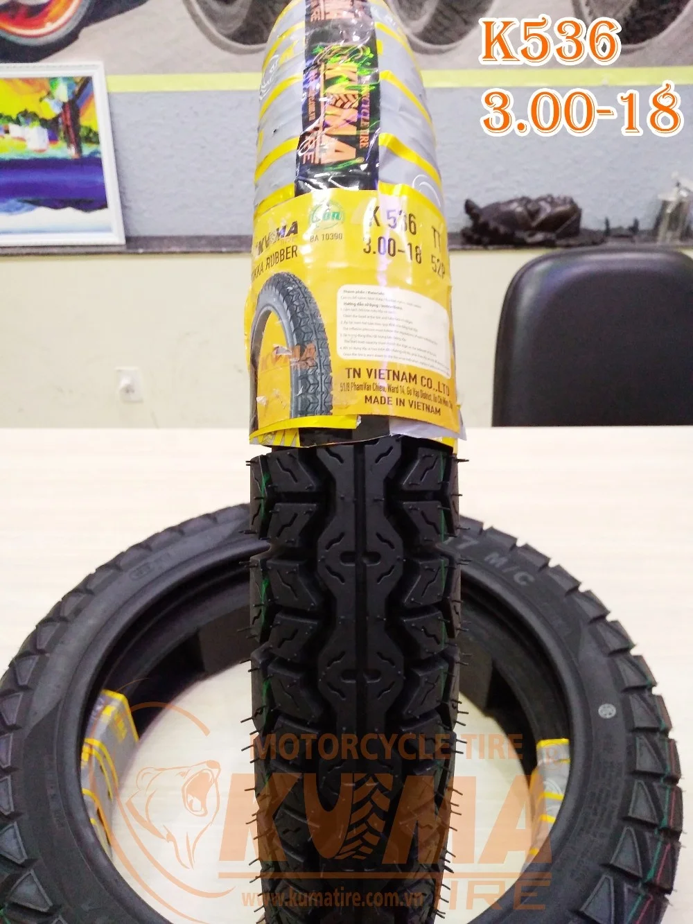 K536 Kuma Tire Pair of Strong Tires - Made in Vietnam