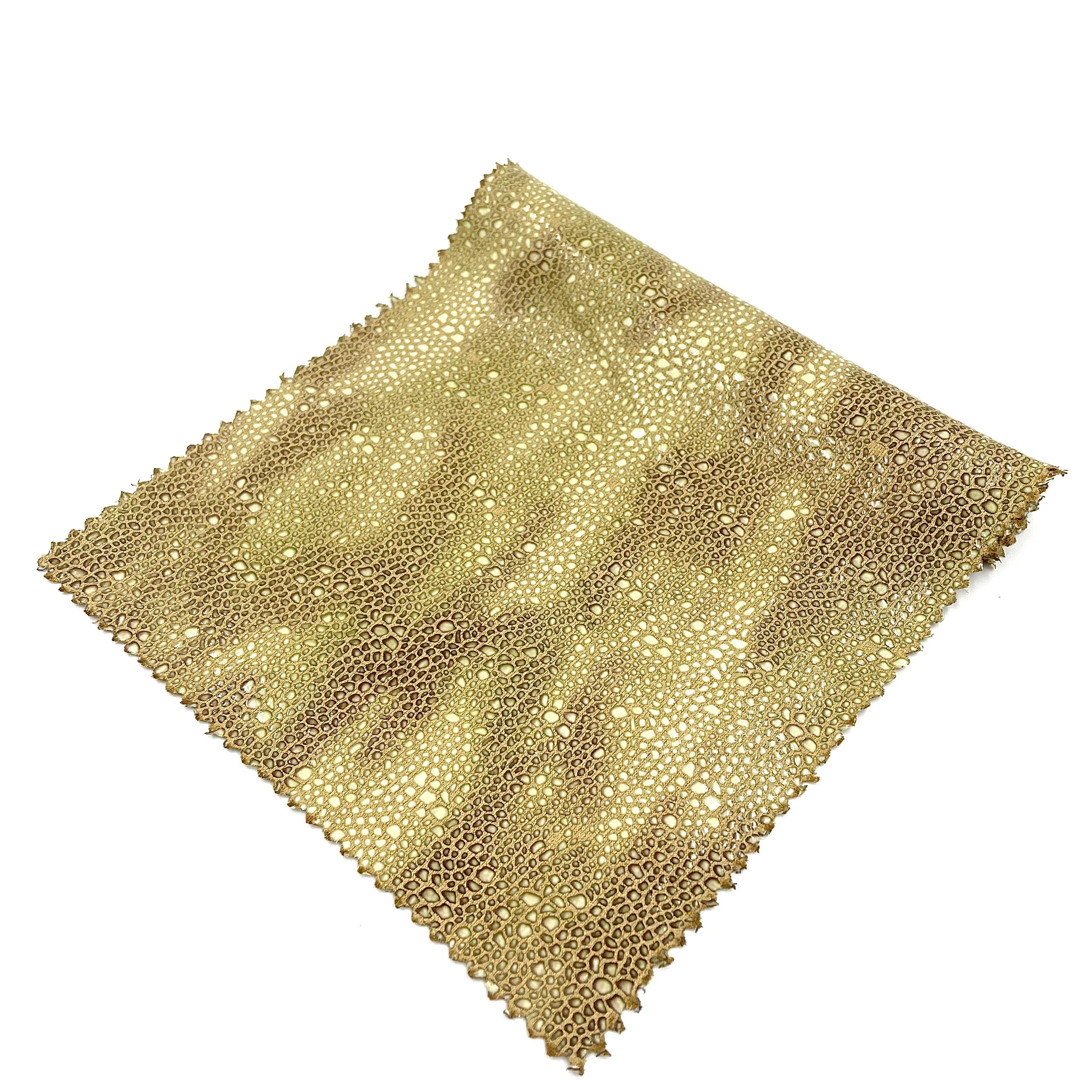 EPO High Quality Stretch Lightweight Polyester Spandex with Laser Transferred Pearl Fish Design for Bags