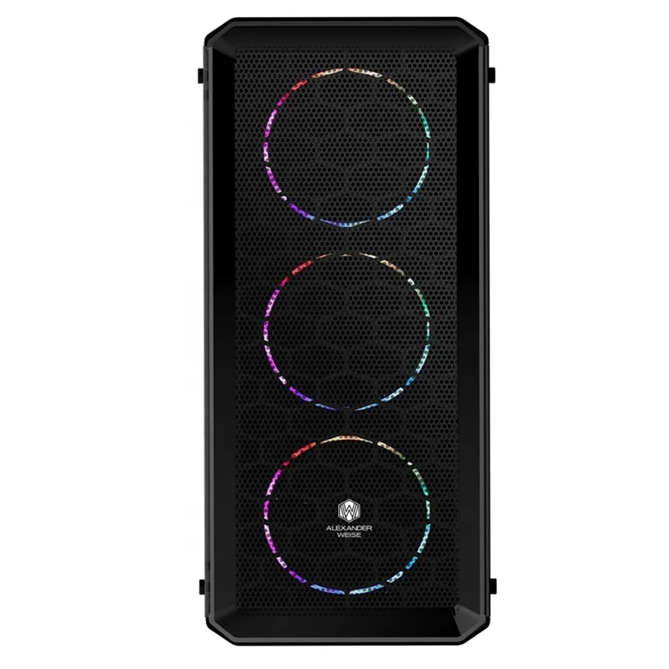 Железный Mesh PC Tower Gaming Case с закаленным стеклом