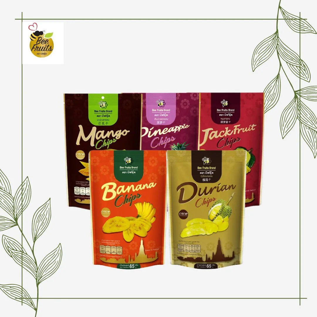 Best Quality Wholesale vacuum fried fruit Mixed Chips (Durian,Pineapple,Mango,Jackfruits,Banana) manufacturer from Thailand