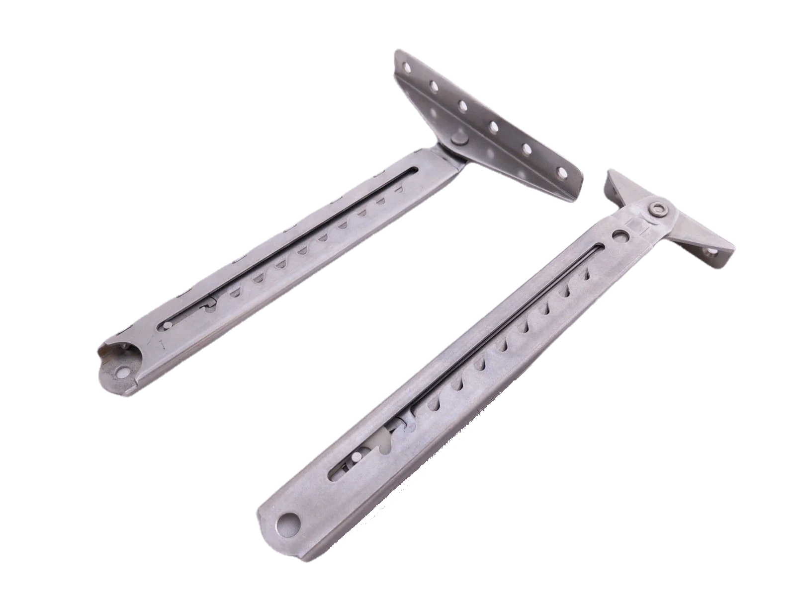 Taiwan Made 10 Position Industrial Furniture Adjustable Angle Extension Door Desk Table Bed Sofa Metal Ratchet Folding Bracket