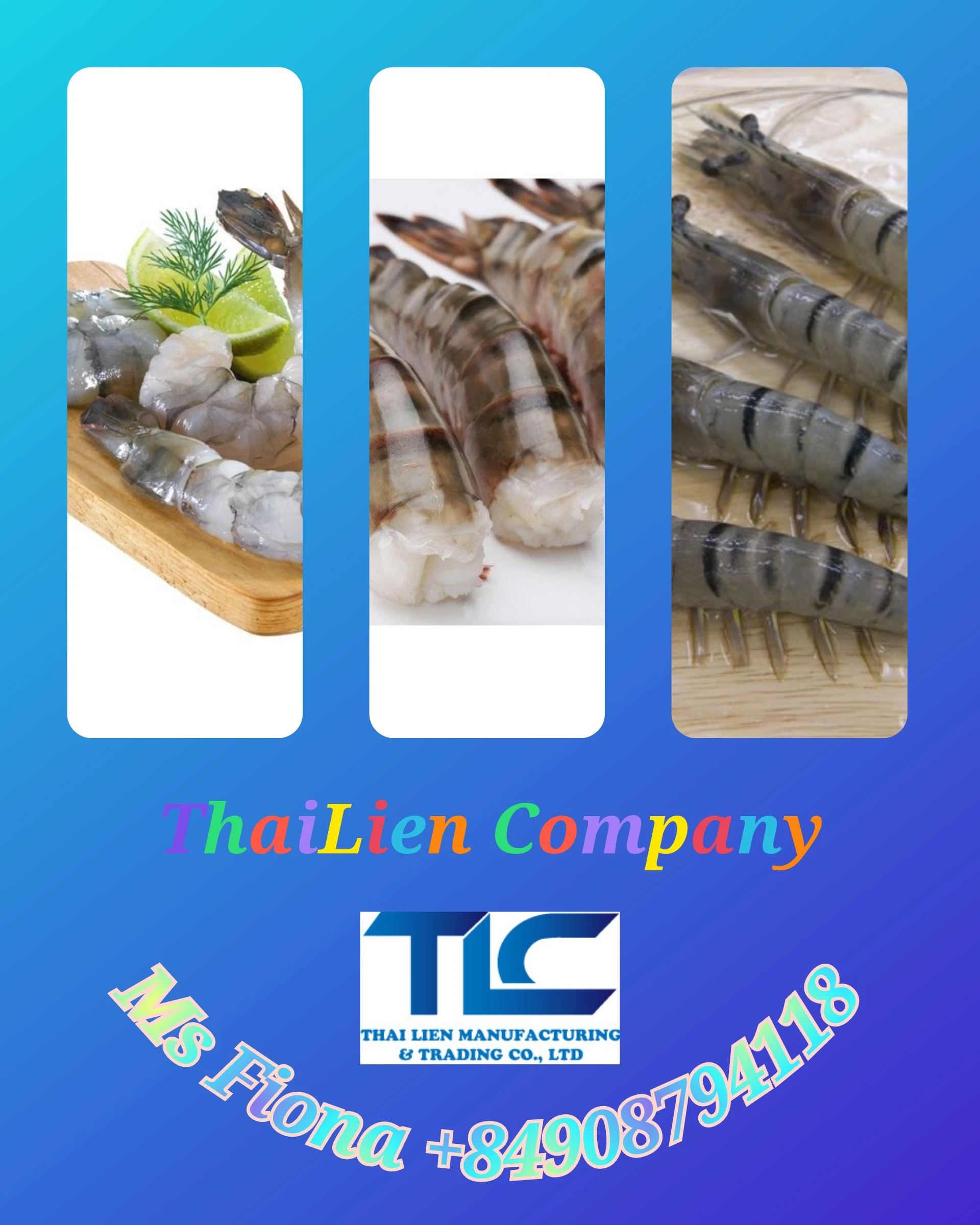 Best Seller Frozen  black tiger shrimps From Vietnam  Good black tiger shrimp price  (Thailien Company, Ms Fiona +84908794118)