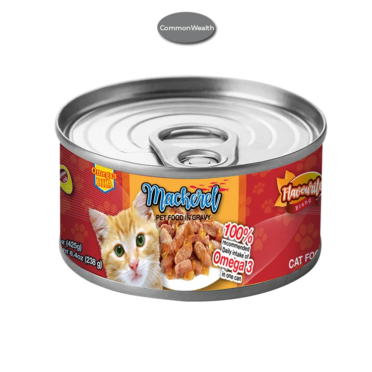 
 Лучшая в своем классе качественная скумбрия консервирована для кошачьего корма по доступной цене  