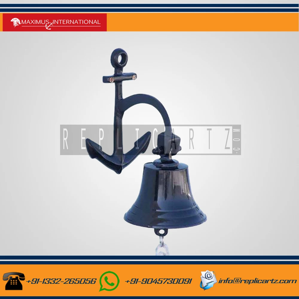 Nautical Brass Hanging Anchor Ship Door Bell Home Garden Decor Shopkeepers Bell