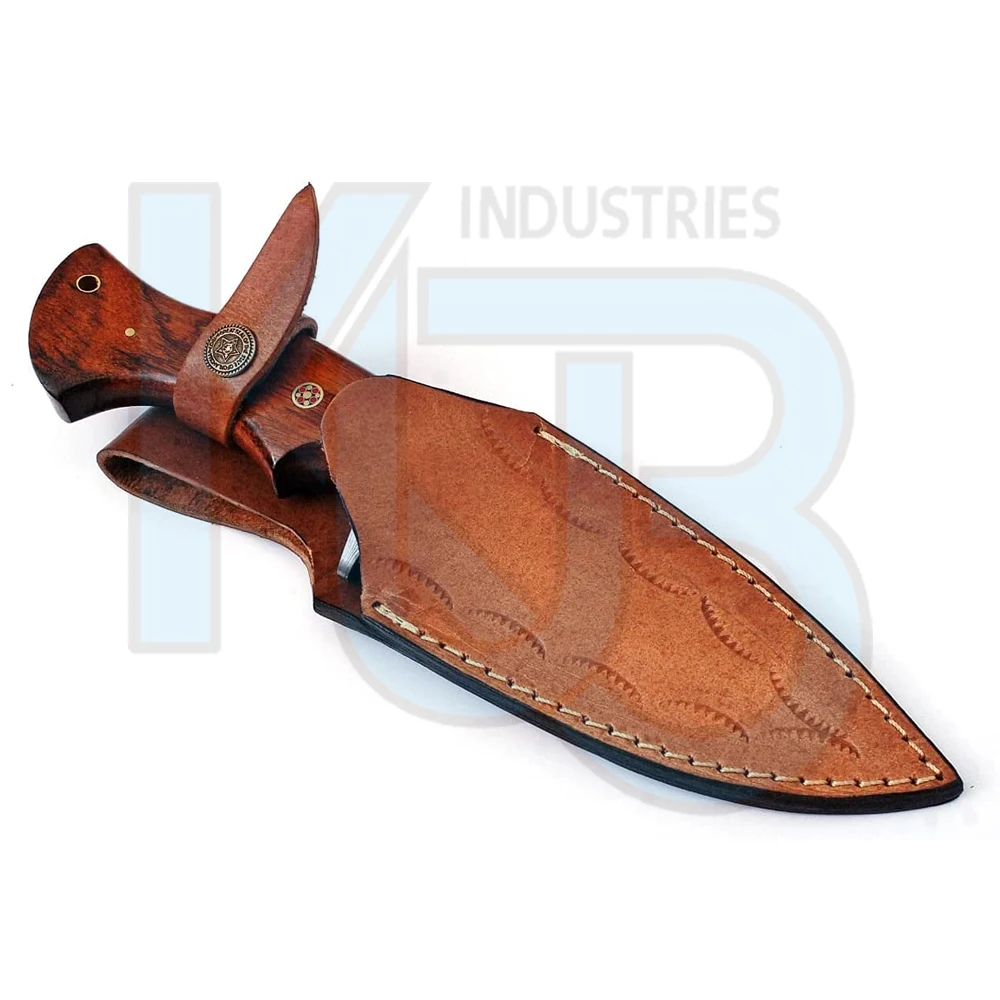 Handmade Damascus Knife Hunting Knife with Sheath Damascus Steel for Hunting Skinning - 10 Inch Multi Functional Knife OEM PK