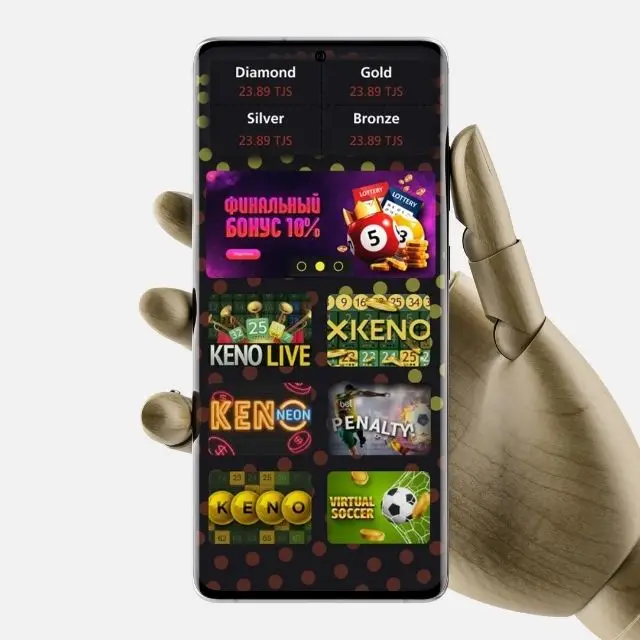 Mobile app for gambling. Sport, Races, Lottery, Keno, Slots
