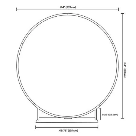 
7ft Aluminum Rose Decoration Wedding Background Backdrops Birthday Party Circle Backdrops 