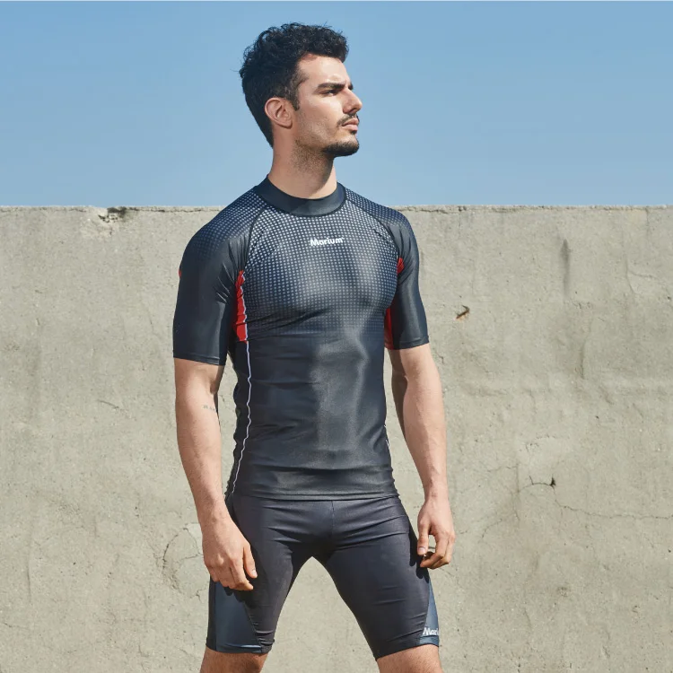 Wholesale OEM Short Sleeve Spf Shirt Sun UV Protection Rash Guard for Men Custom Short Sleeve Rash Guard
