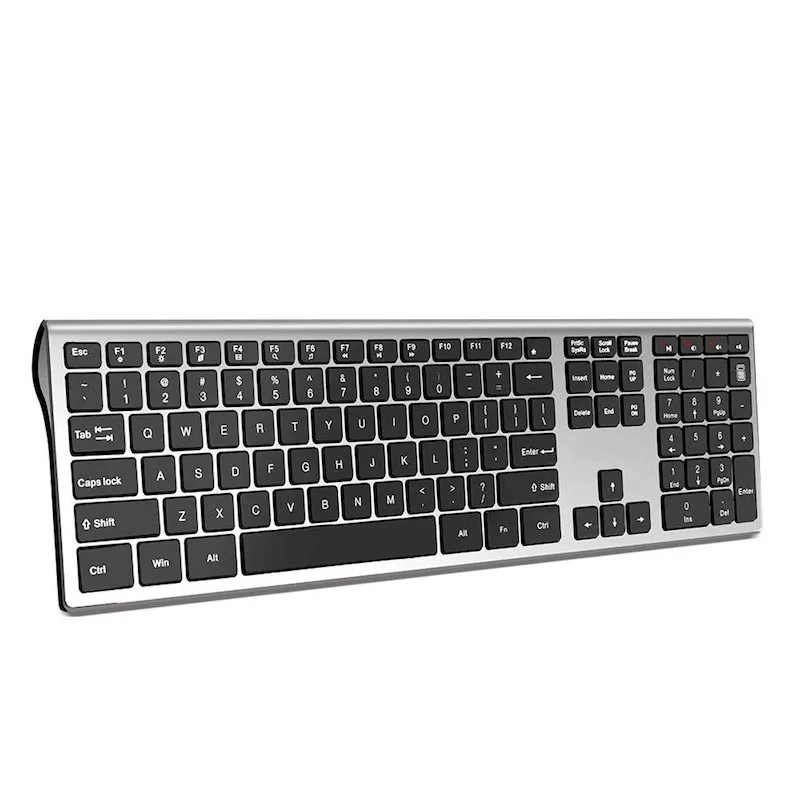 
Aluminum Wireless Clavier AZERTY Sans Fil Blue Tooth Rechargeable Keyboard 