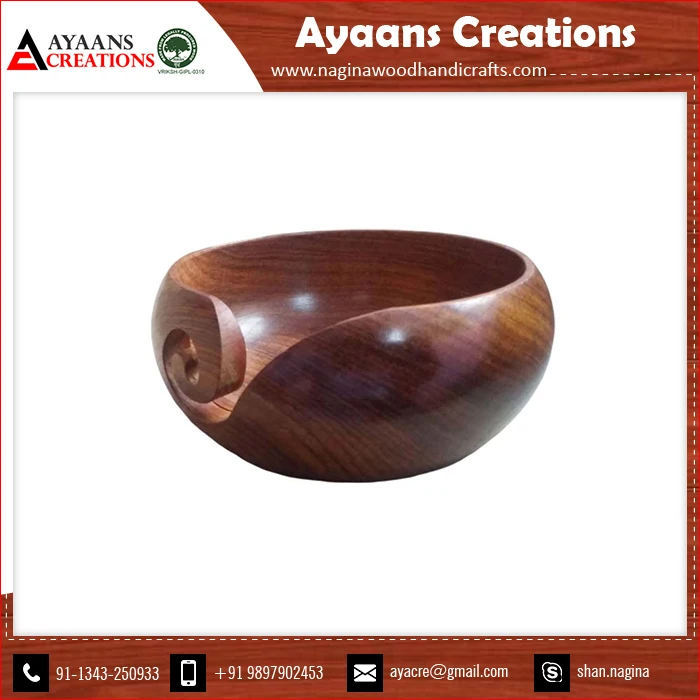 Wooden Yarn Bowl