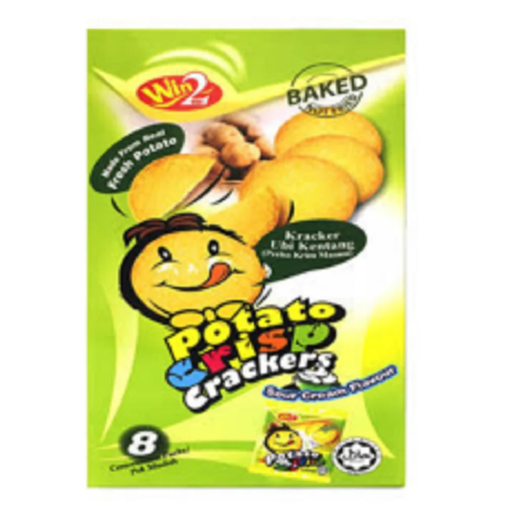 Delicious Win2 Potato Crisp Cracker Sour Cream Salty Taste Crisp Biscuits