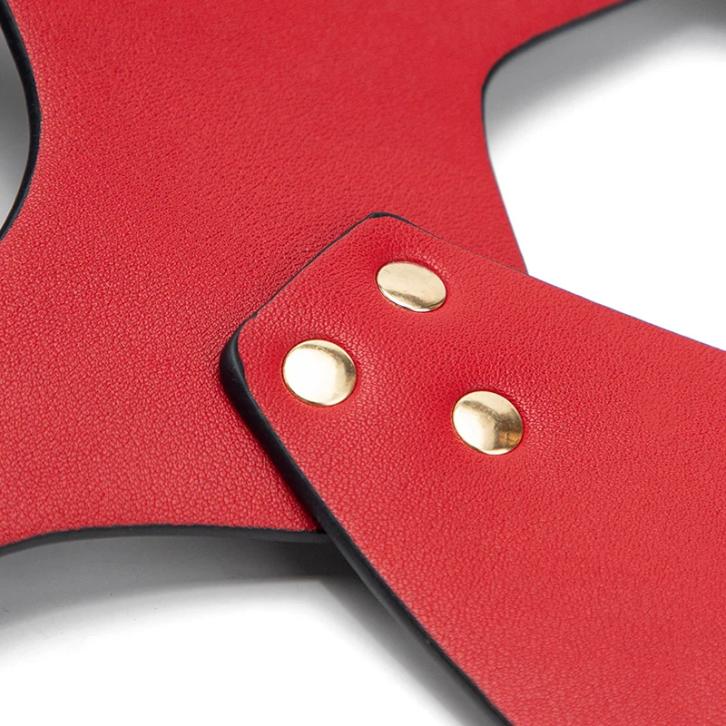 Black PU Leather Bondage Hood Full Face Blinder Detachable Cover Eye Head for Unisex Adult Play BDSM Sex Maskes