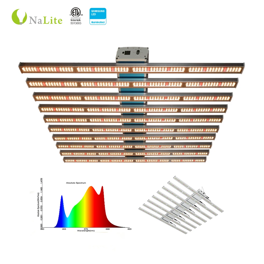 Led Newest Nalite ETL Listed 800W Wifi Control LED Grow Light With Full Spectrum For Plants Greenhouse H2-PL135