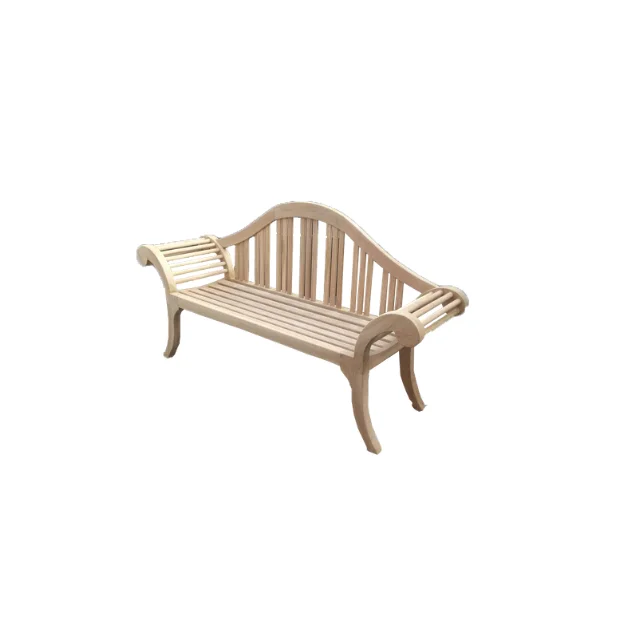 Exclusive Bench New Lengkung Solid Teak Wood for Garden Outdoor Furniture