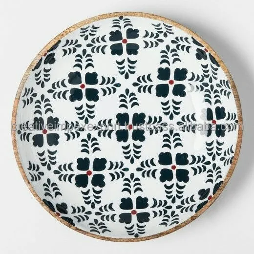 
Высококачественный латунный круглый деревянный поднос с инкрустацией, низкая цена, производитель костных инкрустаций в индии 