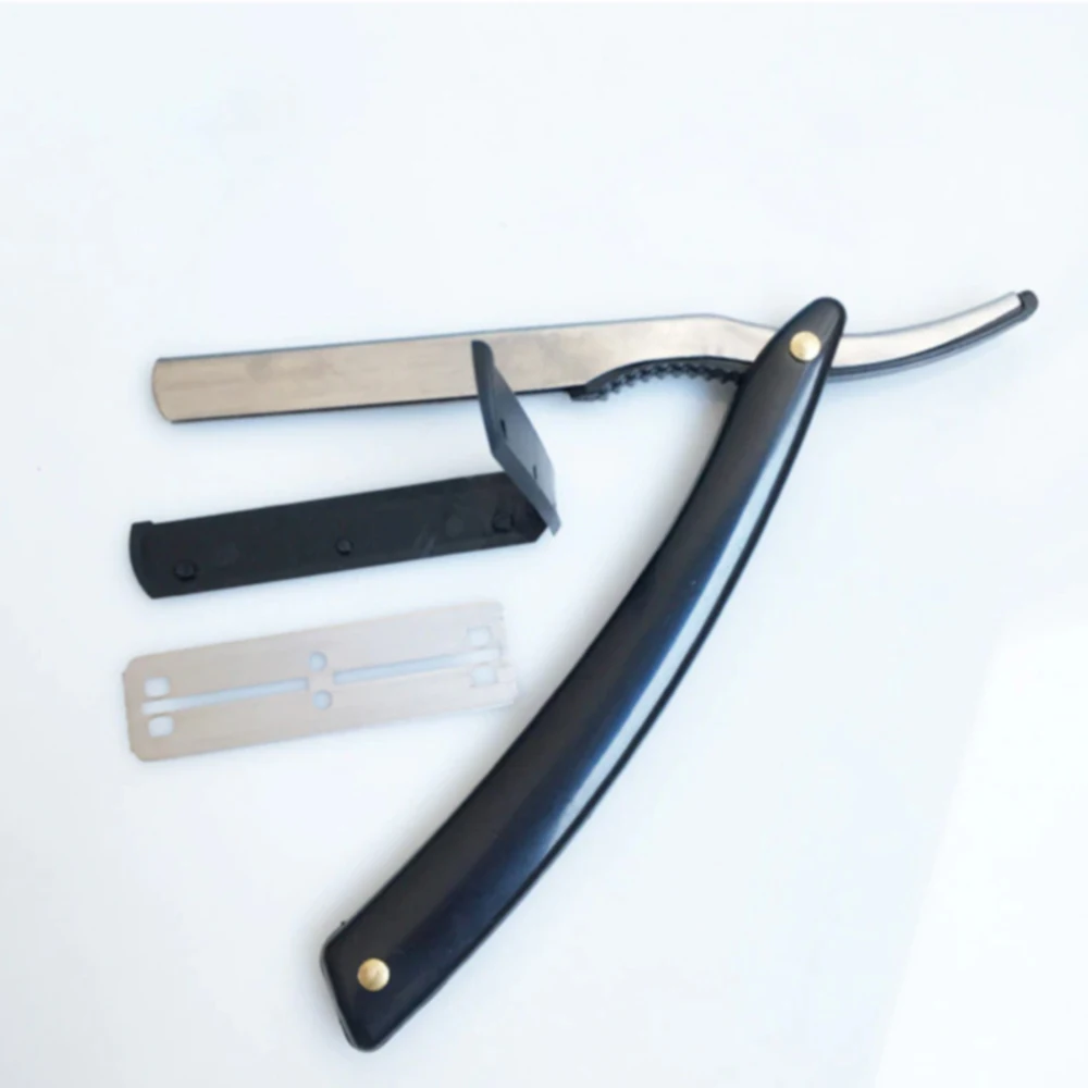  Профессиональная Бритва для парикмахера с прямыми краями и лезвиями из нержавеющей стали Мужская бритва волос античный инструмент бритья