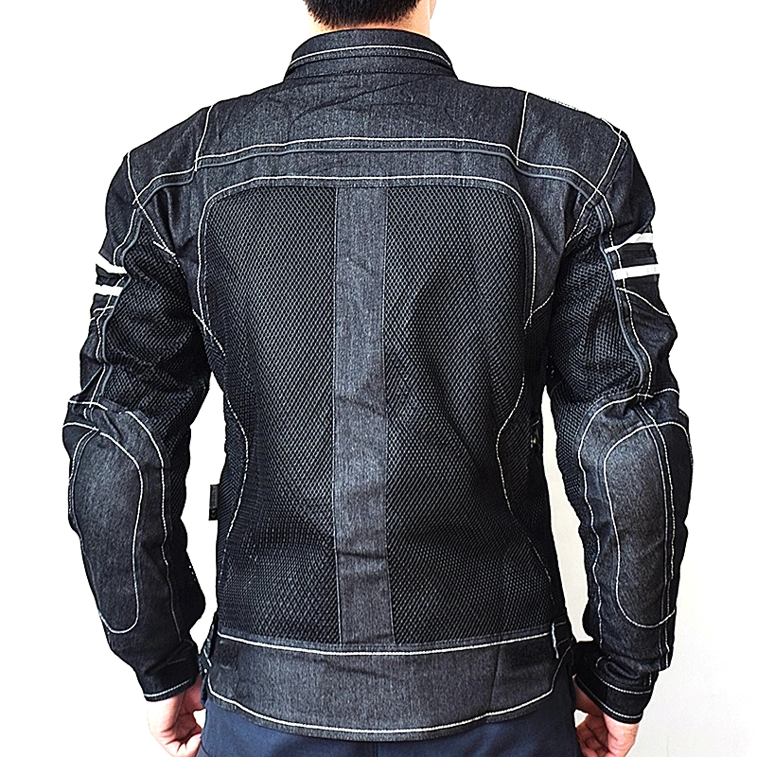 Custom Motorcycle Jacket Men Racing Suit Motocross Jeans Windproof Moto Denim Jackets Protective Gear Removable Liner 2 Colors