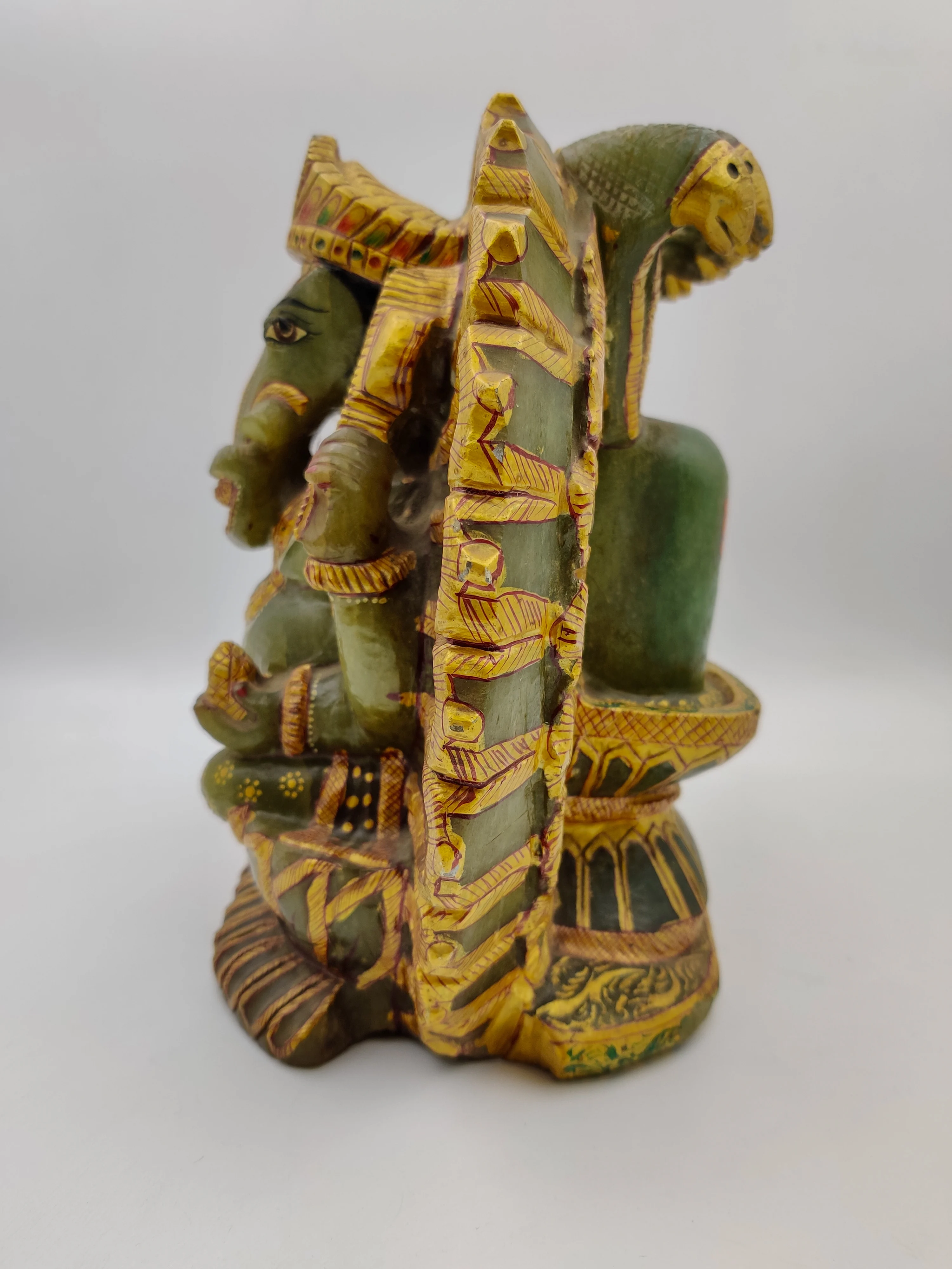 Aventurine Ganesh & Shiv Moorti statue for home decor and prayer