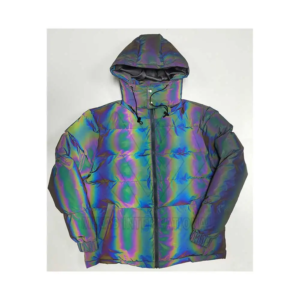 2023 Wholesale Custom Logo Outdoor New Design Street Wear Windbreaker Rainbow Reflective Jacket For Men