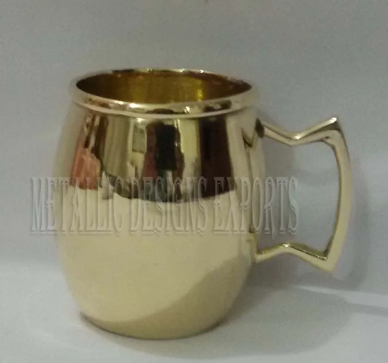 100% Pure Copper Moscow Mule Mug - 24 Oz with Brass Handle High Quality Polish for Home Decoration Mugs