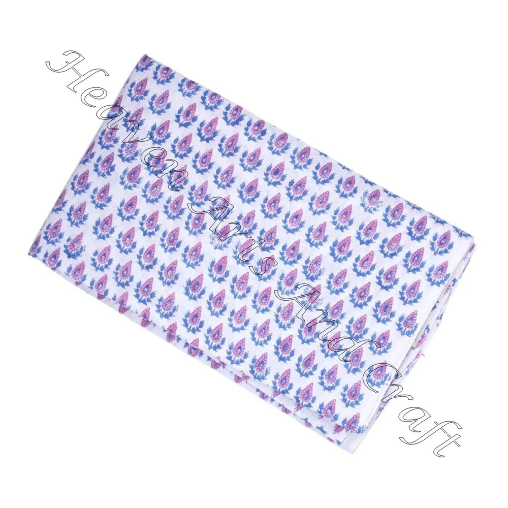 Индийская культура Rajasthani печатная Органическая хлопковая ткань красивый узор для домашнего текстиля простыня покрывало