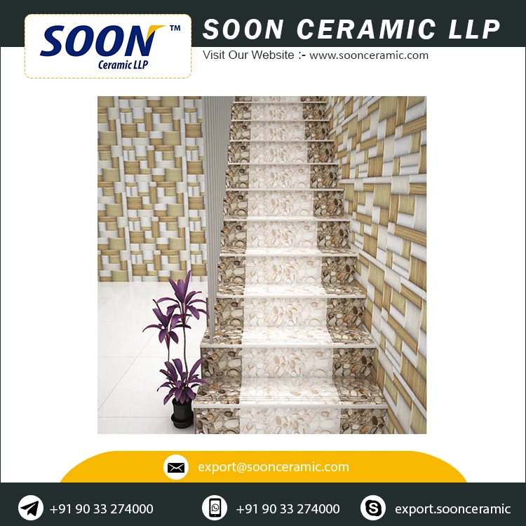  Новейшая Красивая полированная фарфоровая напольная плитка 200x1200 Step & Riser от индийского поставщика
