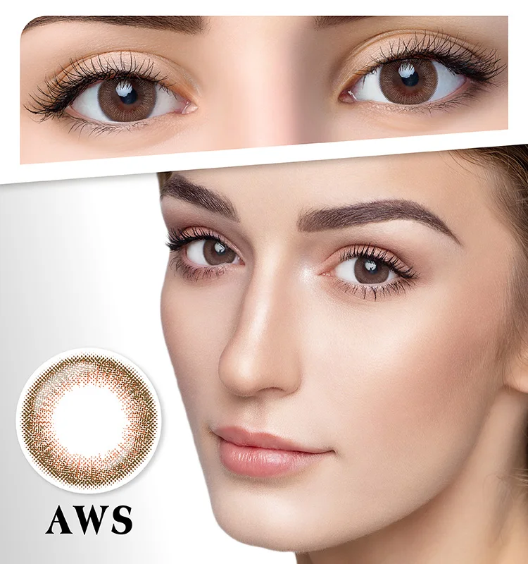 Amber Brown Orange Color Daily Color Contact Lenses