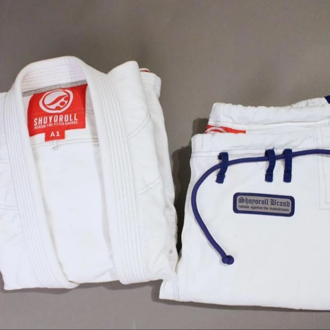 Low price Custom jiujitsu uniform white Double Weave BJJ Judo GI Kimono cotton Judo suit Judo uniform Brazilian Jiujitsu Gi