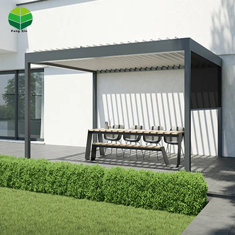 Louver Roof System Kits Outdoor Gazebo Garden Bioclimatic Aluminium Pergola Metal Fence Panel Polycarbonate Greenhouse Arch