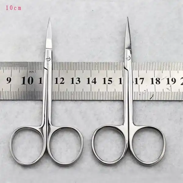 
2021 Straight Iris scissors surgical curved iris scissors with gold handle 