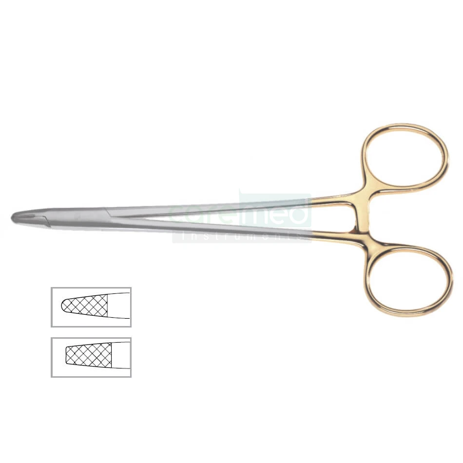 Медицинские инструменты хирургические держатели игл Derf держатель с вольфрамовым карбидом Размер 12 см | Ограненные