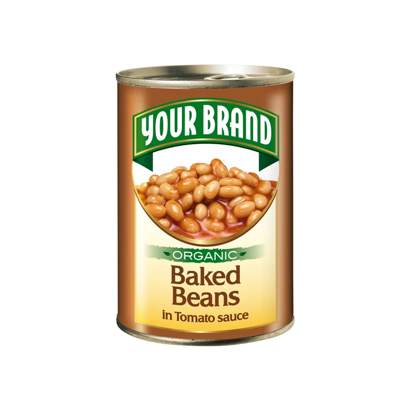 High Quality Made In Italy Your Brand Organic Baked beans in Tomato Sauce in cans 24x425ml Best Price