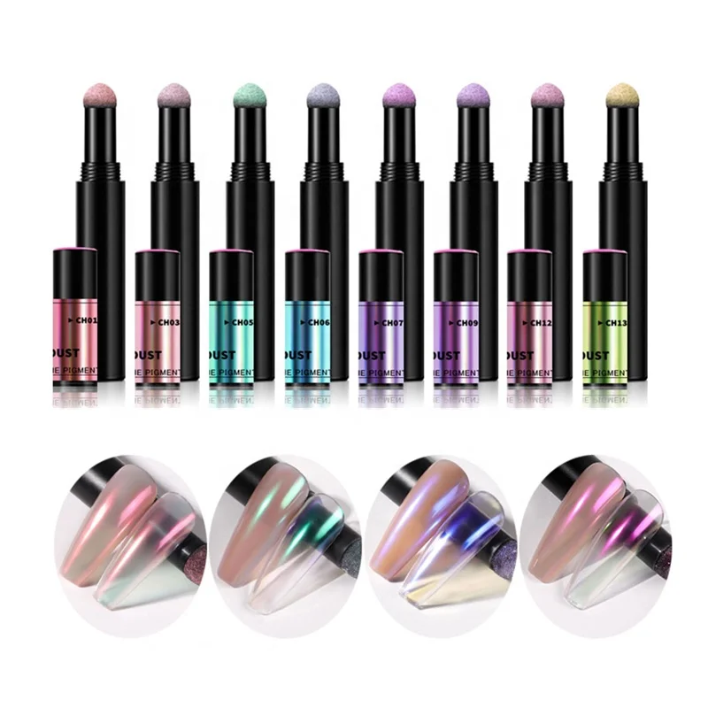 Misscheering Manicure Air Cushion Pen Magic Mirror Powder Aurora Cushion Powder Solid Chalk Phantom nail art