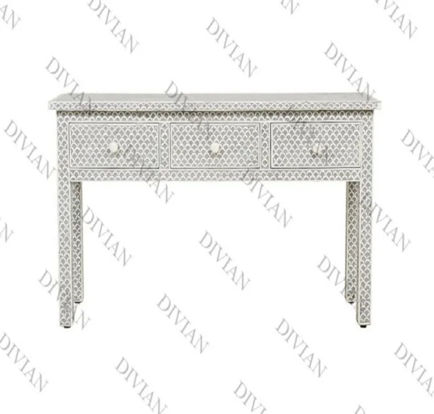 Manufacturers of Console Table Bone Inlay Console Table With Mirror For Living Room Inlay Furniture Bone Inlay Furniture Jodhpur