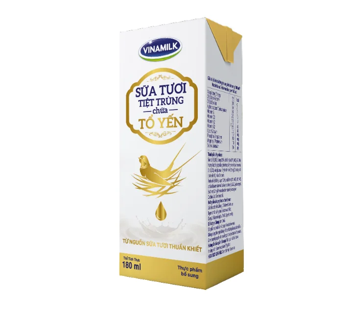 Питательное жидкое молоко-RTD -VINAMILK-содержит Птичье гнездо-супер премиум-упаковка 180 мл X 24 коробки