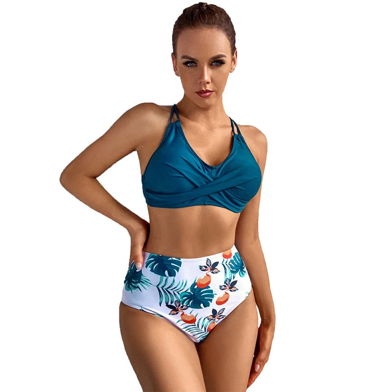 Sexy Bikinis Swimsuit 2 Piece Set Women Triangle Bathing Suit Tie String Bikini High Waisted Thong Swimwear