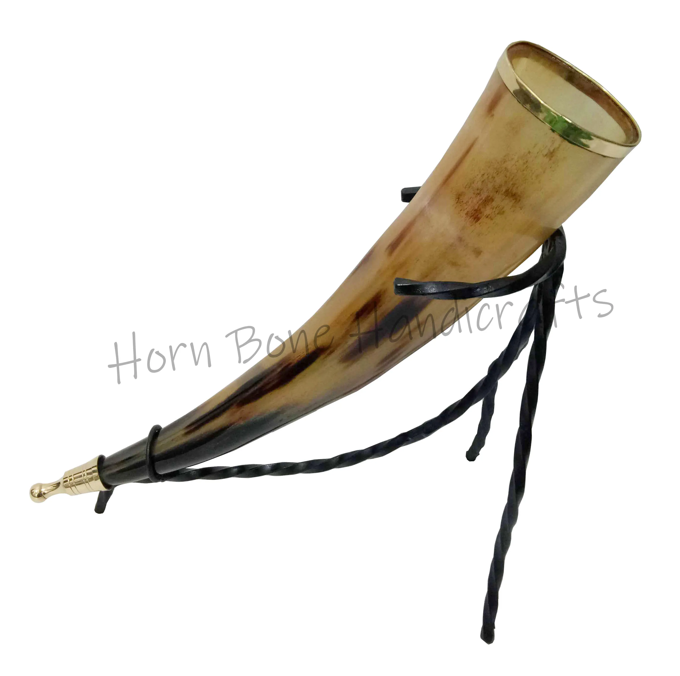 Real 100% Natural Best Quality of Viking Drinking Horn With Leather Holder Authentic & Food Safe Cup No Leaks Norse Drinking